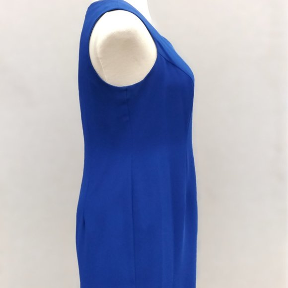 R&M Richards Karen Kwong Separates Sleeveless Blue Bodycon Dress NWT Size 14 - Picture 3 of 6
